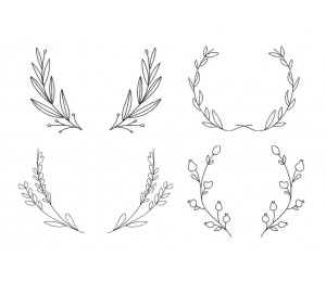 Stickserie - Kränze Doodle